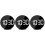 3Pcs Reflective Surface LED Screen Clock Black USB Voice Control Alarm 3