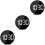 3Pcs Reflective Surface LED Screen Clock Black USB Voice Control Alarm 4