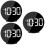 3Pcs Reflective Surface LED Screen Clock Black USB Voice Control Alarm 6