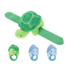 4Stk Plüsch-Schildkröten Slap-Armbänder Für Kinder Party-Deko Bunt