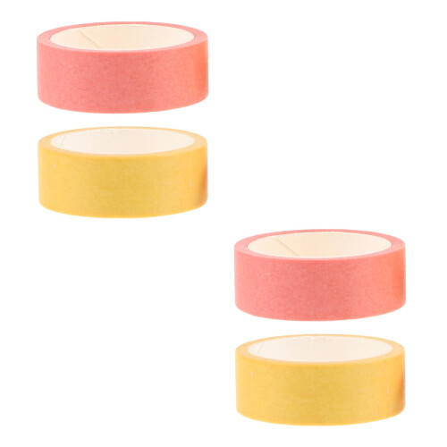 4Rolls Thin Washi Tape Assorted Colors Decorative Scrapbook Craft Tape 1