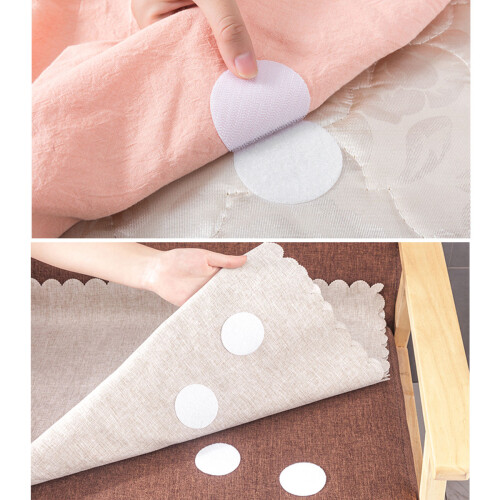 40Pcs Hook and Loop Dots White Bed Sheet Fixer Self Adhesive