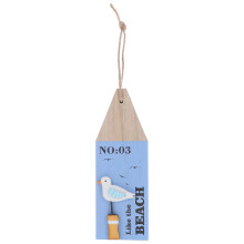 Mediterrane Holz-Boje Wandornament Küstenambiente