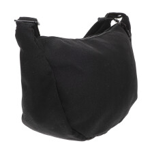 Schwarze Canvas Schultertasche Damen Verstellbar Crossbody