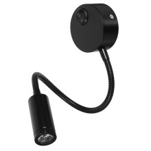 2 3 w flexible led-gänsehals leselampe für bett