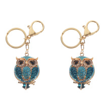 2Stk Blaue Ornamente Schlüsselanhänger Metall Für