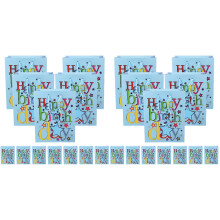 24 Stk. Happy Birthday Geschenktüten Aus Papier