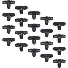 Irrigation Joints Barbed Tee Connectors Black 20pcs