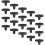 Irrigation Joints Barbed Tee Connectors Black 20pcs 1