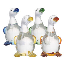 4Pcs Desktop Crystal Duck Figurines White Crystal Animal Decorations