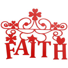 1Set Red Metal Pendant Hanging Wall Decor Iron Art Decoration for Home