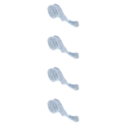 4Rouleaux Ruban Pour Cadeau Polyester Bleu Ciel Multi-Usage