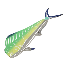 1Set Hanging Green Shark Wall Art Stainless Steel Sculpture Decor