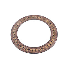 Guitar Decals Brown Bamboo Sound Hole Rosette Inlay Curved Strips