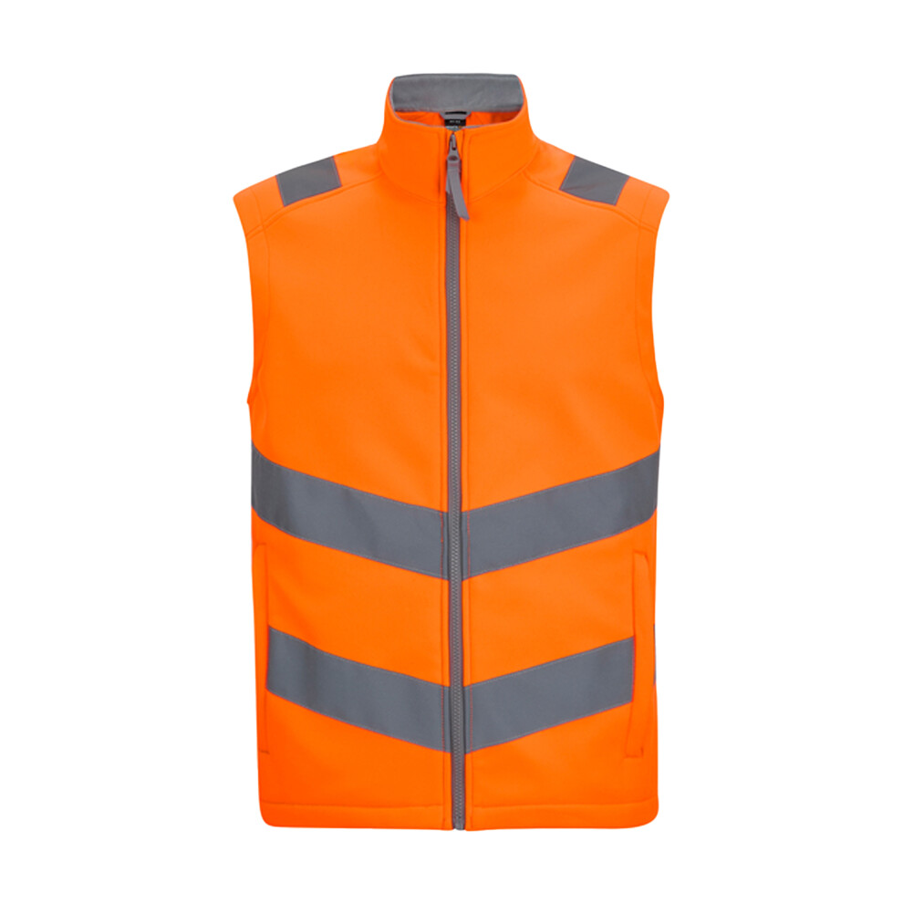 Regatta (M, Orange) Mens Pro Contract Ablaze Soft Full Zip Hi-Vis Vest