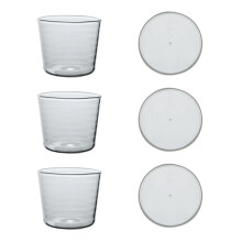 Glass Fruit Salad Bowl Transparent 3pcs 11.8*7.9*3.9in