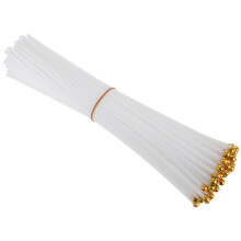 100Pcs White Plastic Small Flagpole Accessories Festival Supplies