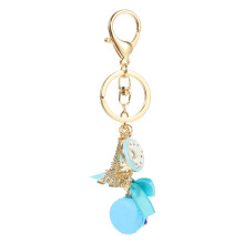 Blue Dessert Shape Keychain Metal Resin Adorable Bag Ornament