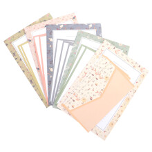 10Sets Chic Letter Writing Paper and Envelope Kit with Classic Prints