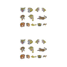 24Pcs Durable Yellow Tiger Sewing Patches for Clothes Repair