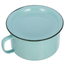 Retro Enamel Ramen Lunch Box Classic Vintage Soup Bowl with Lid