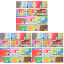 36Pcs Multi Animal Puzzle Stickers Kids Educational Puzzle Toy