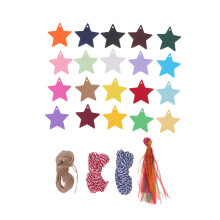 200Pcs Colored Star Paper Tags With Hemp Rope For Gifts Crafts