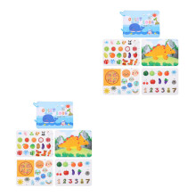 2Pcs Toddler Sticker Book with Educational Play for Kids 3-5 Years