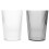 2Pcs Plastic Toothbrush Holders Couple Set Clear Bathroom Cups 1