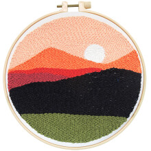 Needle Craft Kit Beginner-Friendly Multicolor Linen Fabric DIY