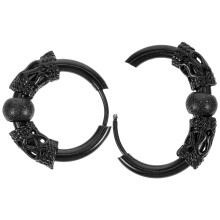 1Paar Schwarze Drachen Creolen Damen Ohrschmuck Legierung