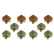 10Stk Farbige Keramik Schildkröten Aquarium Ornament Für Fische