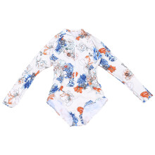 1Badpak Vrouwen Lange Nylon Zwempak Modieus Patroon Zwemmen