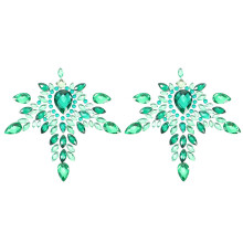 Groene Sticker Face Jewels DIY Party Make-Up