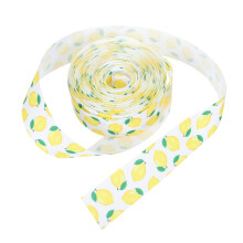 1Roll Yellow Holiday Ribbon Polyester Gift Wrapping Material for DIY