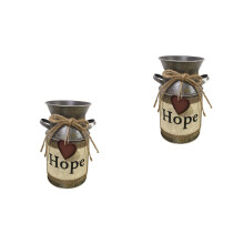 2St Metalen Rustieke Voor Tafeldecoratie En Cadeau