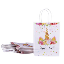 10 Pcs Birthday Bags For Presents Party Paper Unicorn Gift Candy