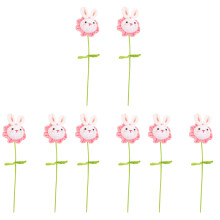 8Pcs Crochet Flowers Bouquet Multi Color for Party and Home Decoration
