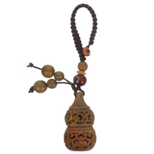 Sandalwood Gourd Sachet Keychain Decorative Hanging Charm for Men