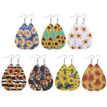 7 Pair Sunflower Earrings Floral Petal Drop Dangle Creative Jewelry