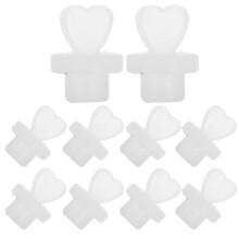 10 Pcs Straw Cup Lid Plug Straws Hat Tumbler Dinner Party Transparent