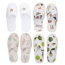4Paren Wegwerp Dikke Slippers Met Bloemenprint Vochtabsorberend Eva