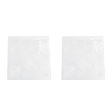 2Pcs Small Yellow Pla Fondant Impression Mat Leaf Pattern Cake Mold