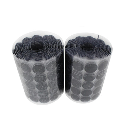 500Pairs Durable Polyester Hook Loop Tape Black Self Adhesive Dots
