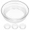 4Pièces Couvercles Blancs En Verre Silicone Étanches Pour 1