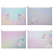 2 Pcs File Bag Waterproof Zip Pouch Pattern Holding Bags