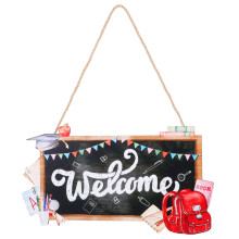 Multi Color Wood School Sign Back to School Classroom Decoration