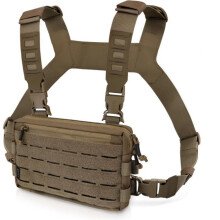 Taktische Brusttasche 2 l mit MOLLE, verstellbarem Gurt und verdecktem Fach für Outdoor-Einsätze