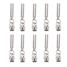 10Pcs Silver Zipper Pull Tabs Metal DIY Repair for Bags Luggage