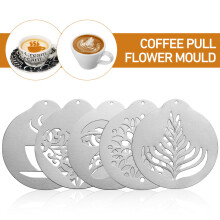 5 Pcs Cookie Stencil Template Latte Art Stencils Coffee Stencils And